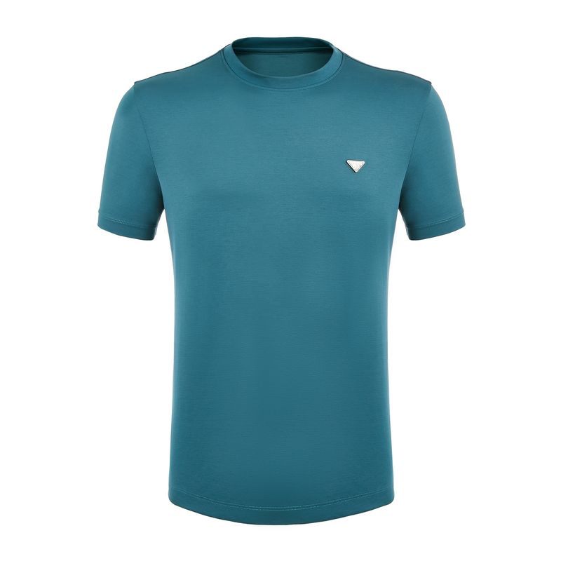 Мужская пустая футболка цветная с логотипом на заказ, напечатанная из 100% хлопчатобумажной трикотажной ткани