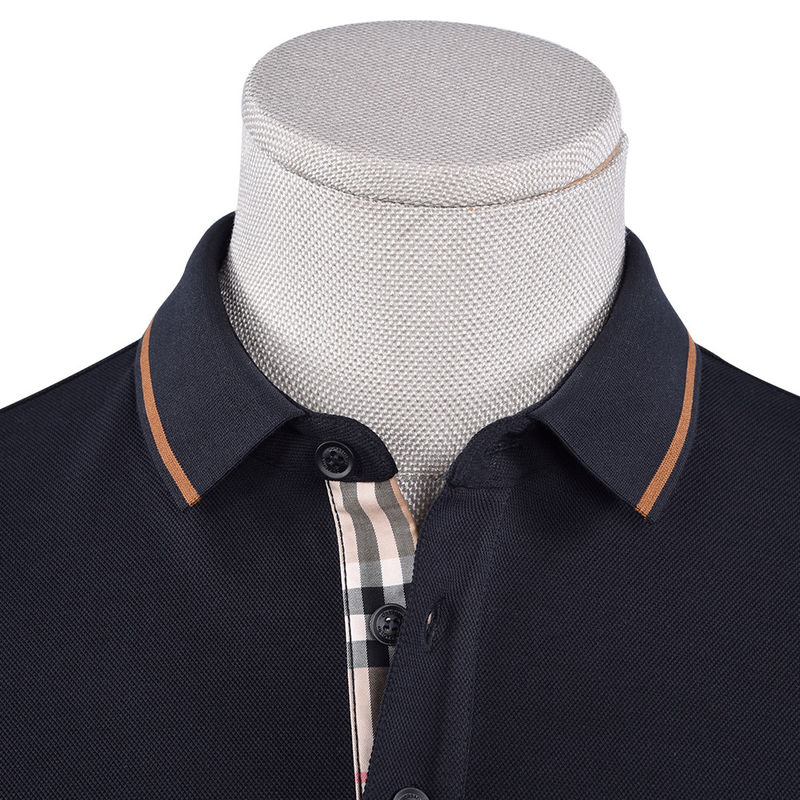 Цельная продажа Мужской дизайн на заказ Простая длинная рукава Polo Logo рубашки Пахта футболки