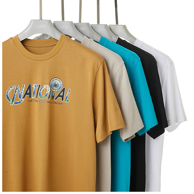 100% хлопчатобумажная мужская футболка с большим размером 240 грамм для повседневного офисного ношения