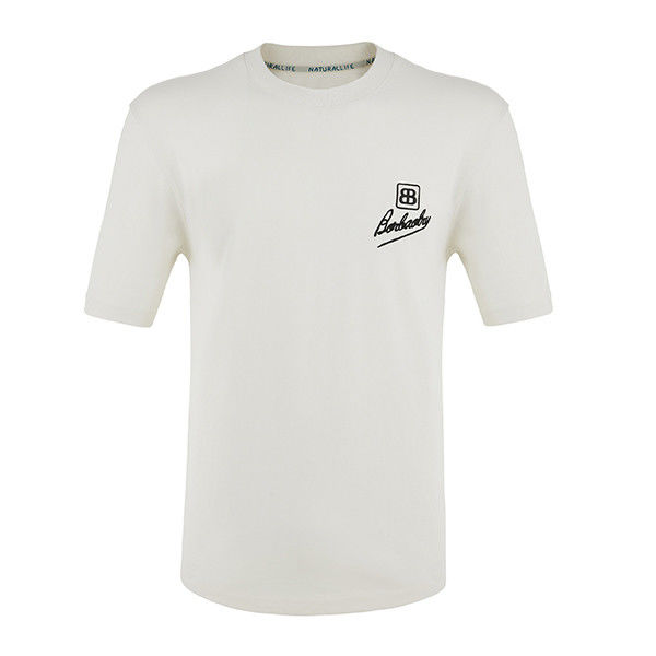 Большая футболка для мужчин Тяжелый вес Пахта Удобная вышитая офсетная печать