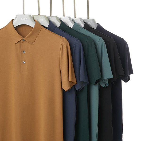 Печать логотипов на заказ 220 Gsm Polo T-shirts для мужчин без швов Короткий рукав T-shirt Polo