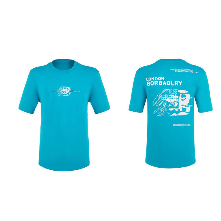 Custom Logo Label Casual Comfortable Plain Cotton Clothing Men Ice Feeling Anti-pilling Black White Blue Cyan T-shirt Полотенце из хлопчатника и хлопчатника