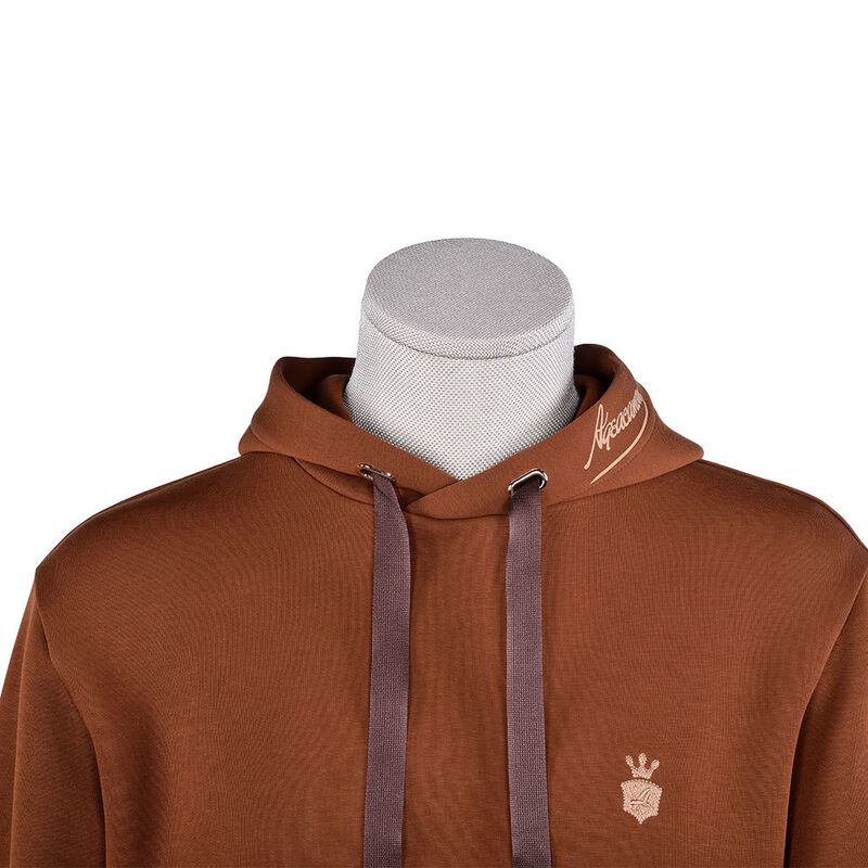 Высококачественные мужские худи из органического хлопка, коричневые, 400 г/м², тканые винтажные худи