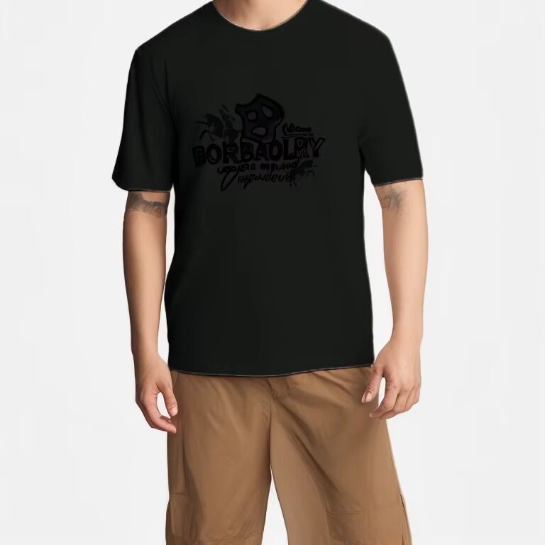 180 г. Рубашки на складе Лето напечатанные 100% хлопчатобумажные классические футболки плюс размер мужские футболки