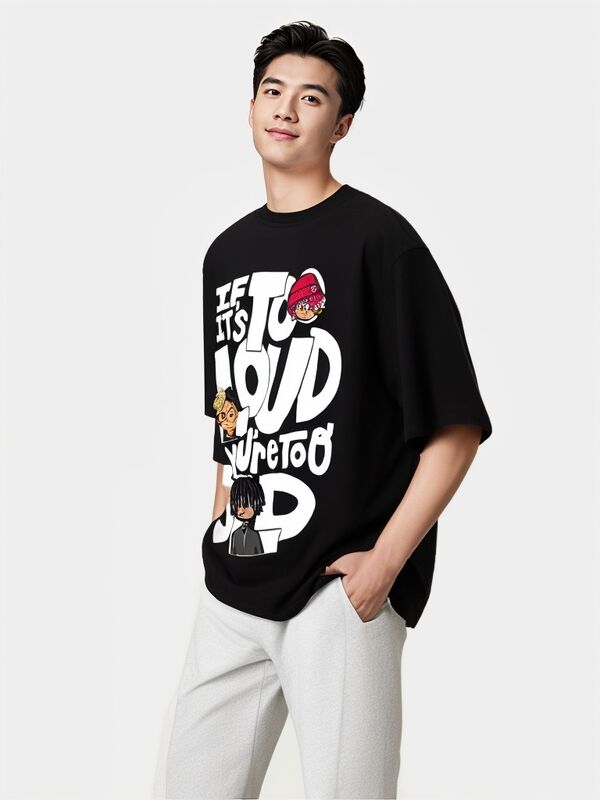 100% хлопка Большой размер мужские майки, промытые кислотой Винтажный пиджак Custom Logo Короткий длинный длина Классический воротник Ожерелье Солнце выцветло дизайн