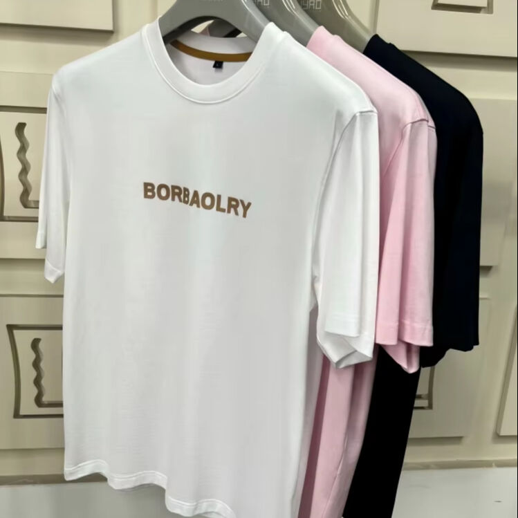 Высококачественная мужская футболка с коротким рукавом с индивидуальным логотипом с использованием технологии DTG