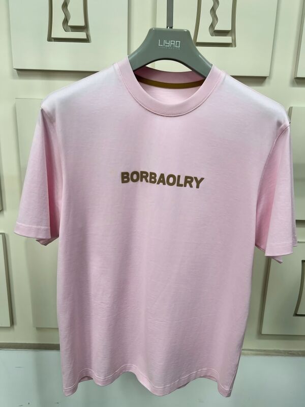 Высококачественная мужская футболка с коротким рукавом с индивидуальным логотипом с использованием технологии DTG