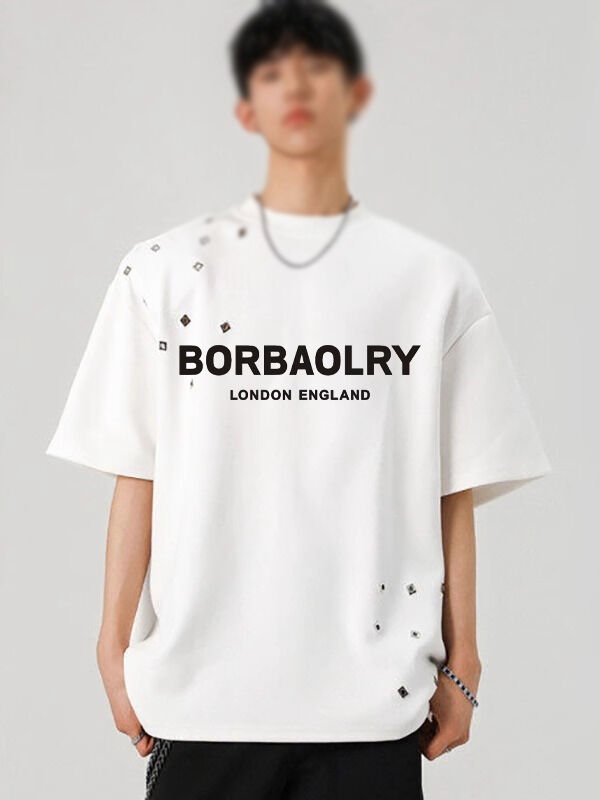 OEM черная большая футболка мужская графическая кислота стирать винтажный пользовательский футболка Dtg оптом стирать Tee тяжелый вес футболка