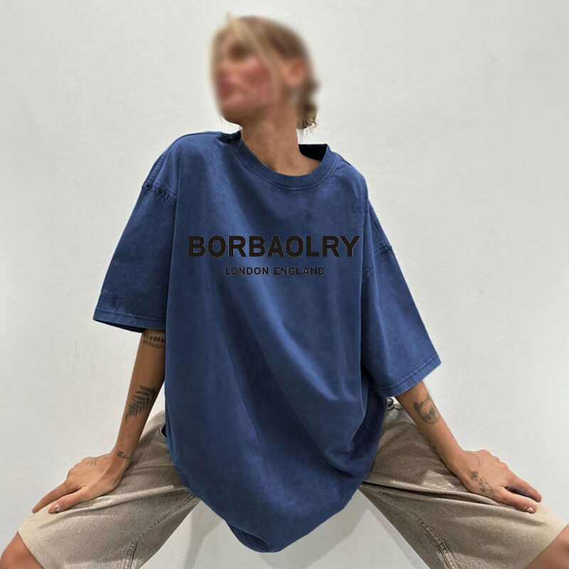 Высококачественная хлопчатобумажная футболка сверхразмерная винтажная твердоцветная промытая футболка тяжелая винтажная футболка