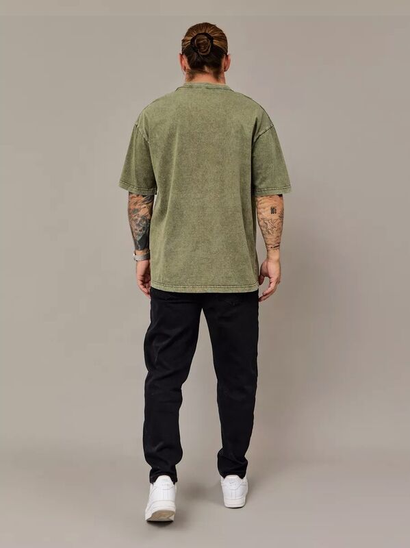 Высококачественная мужская футболка мешковатый стиль высокой улицы растяжка сверхразмерные рубашки графический урожай верхний Tee летние предметы первой необходимости футболки