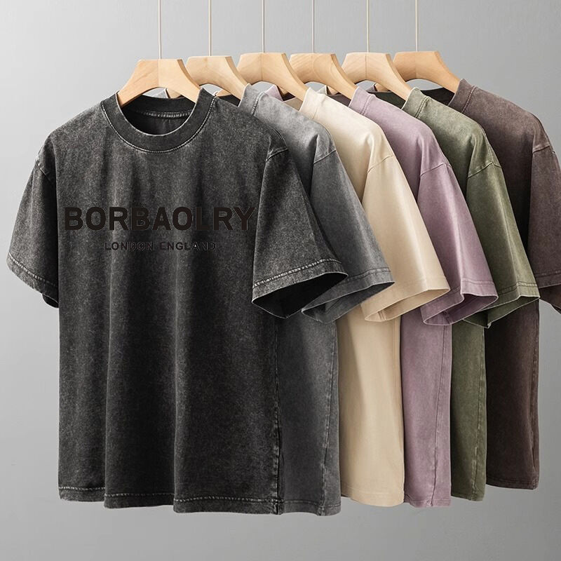 Настроить логотип Высококачественная хлопчатобумажная майка с кислотой для стирки Большой размер ретро-минеральная цифровая печать тяжеловесная винтажная майка