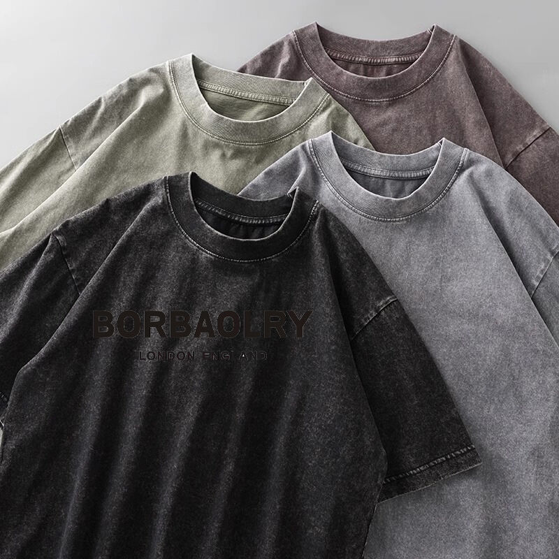 Настроить логотип Высококачественная хлопчатобумажная майка с кислотой для стирки Большой размер ретро-минеральная цифровая печать тяжеловесная винтажная майка