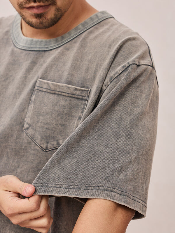 Оптовые унисекс футболки с винтажным принтом, тяжелые, черные, оверсайз, мужские футболки