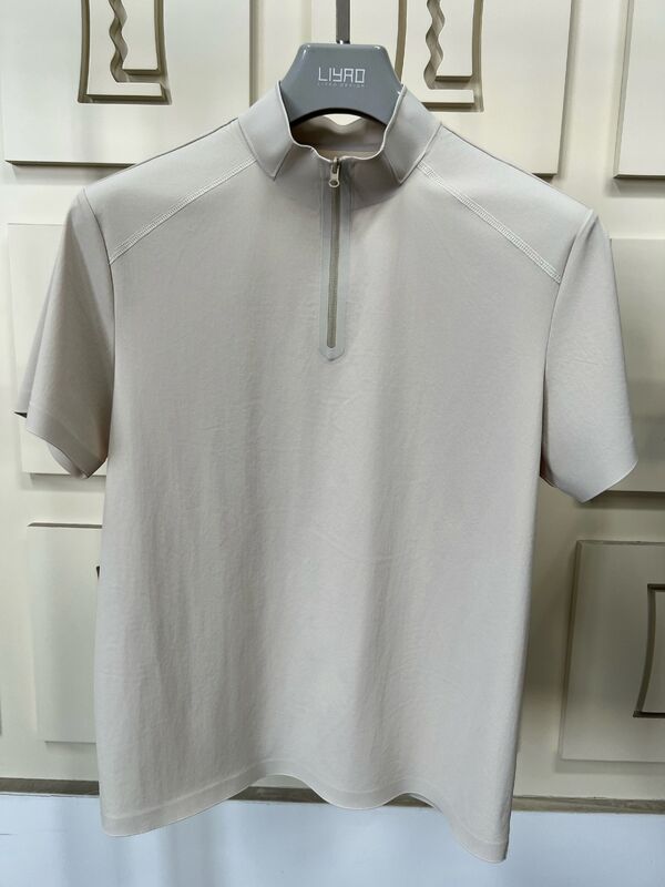 Мужские футболки с высоким воротом и коротким рукавом, эластичные, быстросохнущие и дышащие, для занятий спортом на открытом воздухе