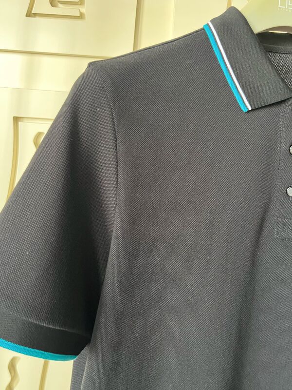 Мужские поло с контрастной отделкой и текстурным дизайном, 100% хлопок пике, высококачественная футболка, фабрика мужских поло