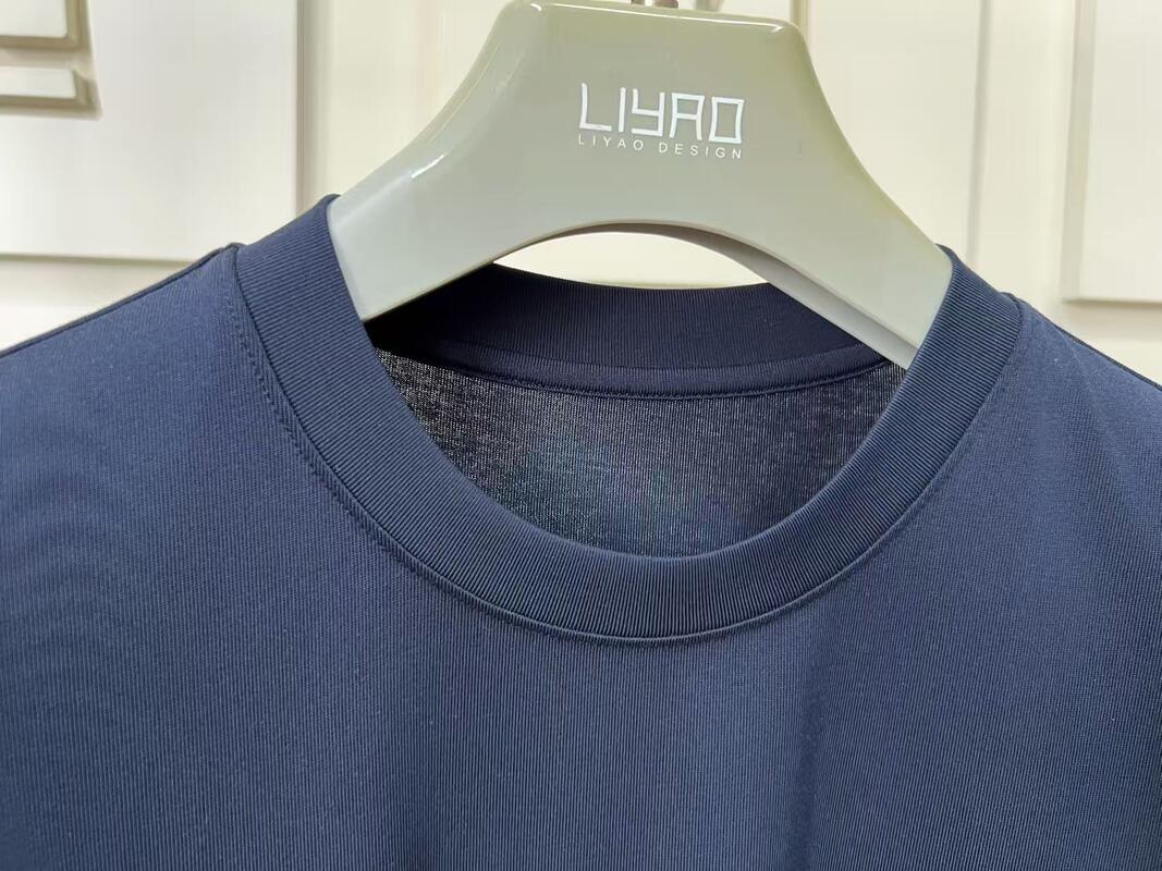 Мужские однотонные хлопковые футболки с коротким рукавом и круглым вырезом, фабричное производство ODM