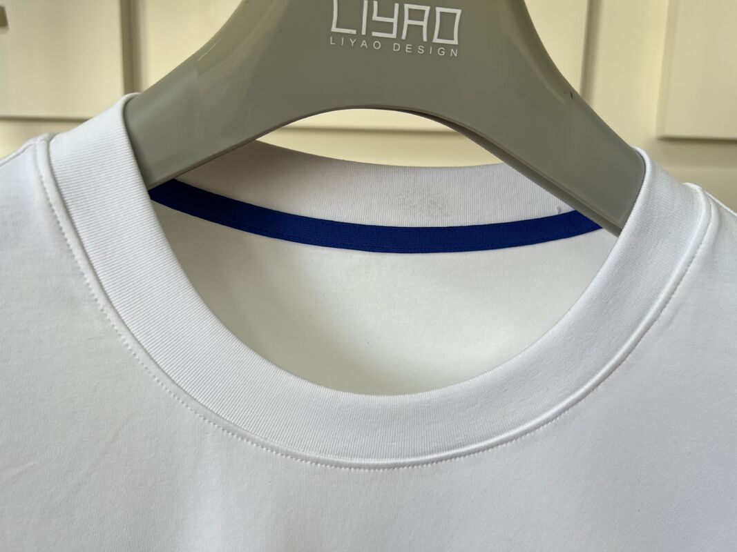 Футболка с круглым вырезом и вышивкой | Роскошная мужская футболка с круглым вырезом, объемным буквенным принтом и узором, производство трикотажа