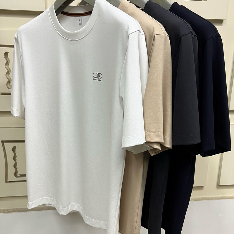 Минималистичные мужские футболки с коротким рукавом, однотонные базовые футболки для мужчин