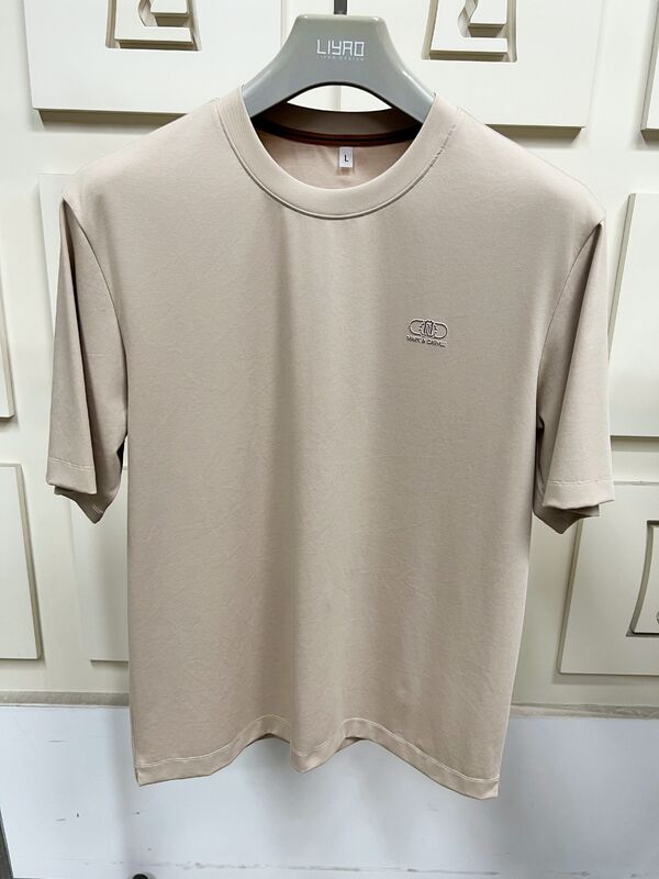 Минималистичные мужские футболки с коротким рукавом, однотонные базовые футболки для мужчин