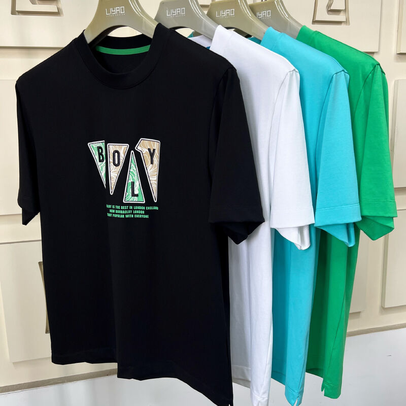 Мужские футболки с круглым вырезом и коротким рукавом, модные футболки с графическим принтом и вышивкой, многоцветные повседневные футболки из 100% хлопка для мужчин