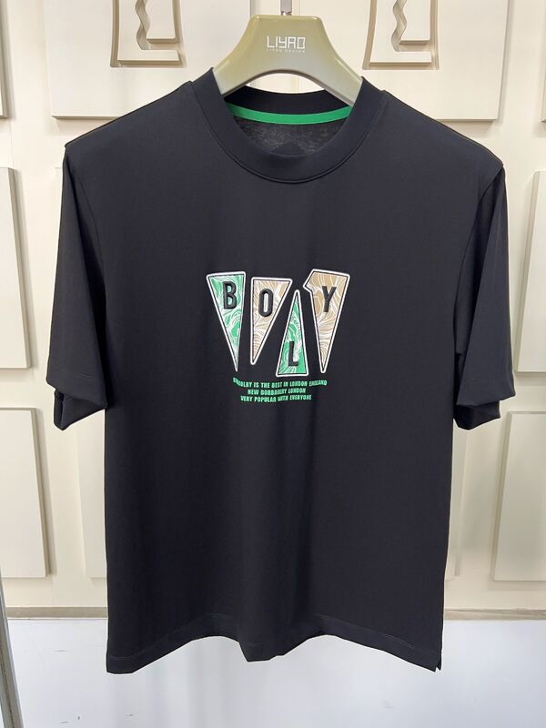 Мужские футболки с круглым вырезом и коротким рукавом, модные футболки с графическим принтом и вышивкой, многоцветные повседневные футболки из 100% хлопка для мужчин