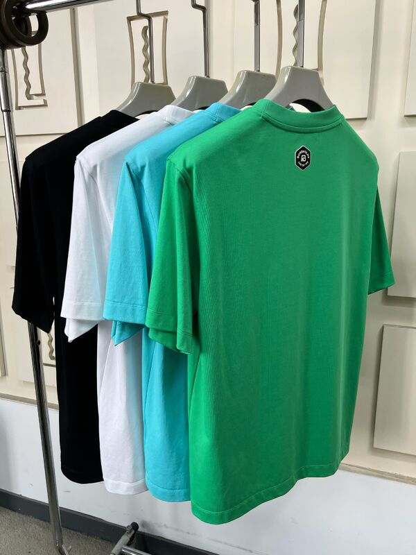 Мужские футболки с круглым вырезом и коротким рукавом, модные футболки с графическим принтом и вышивкой, многоцветные повседневные футболки из 100% хлопка для мужчин