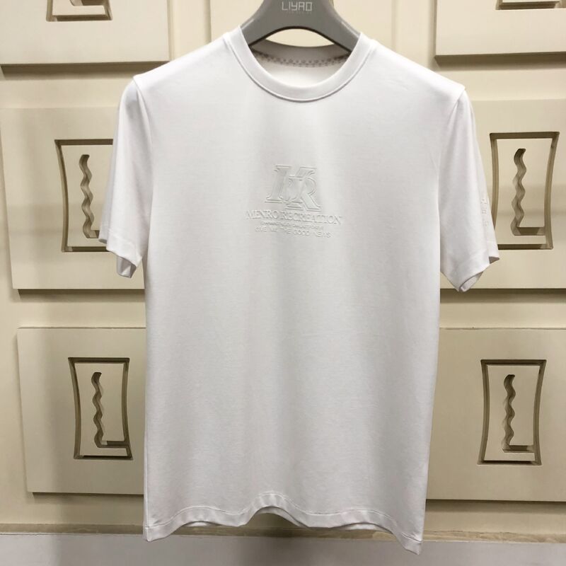 Мужские футболки премиум-класса из органического хлопка с тисненым логотипом, мягкая дышащая ткань для повседневной и деловой одежды, мужская футболка