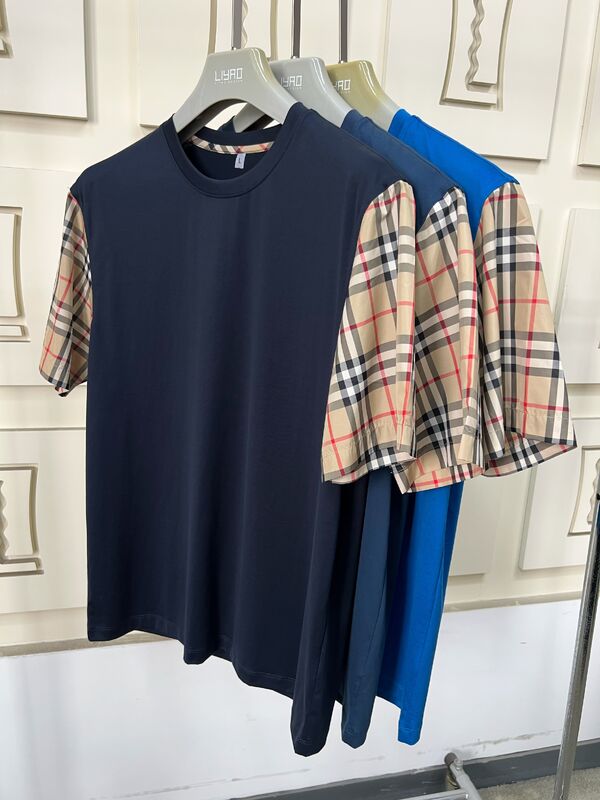 Мужские модные футболки с знаковыми полосатыми рукавами, нормальной фитнес-челюстью, высококачественный хлопок