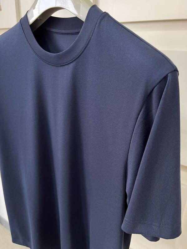 Мужская спортивная футболка из ткани Sorona с быстрым высыханием, дышащая футболка для спортзала с индивидуальной вышивкой и печатью, однотонный стиль