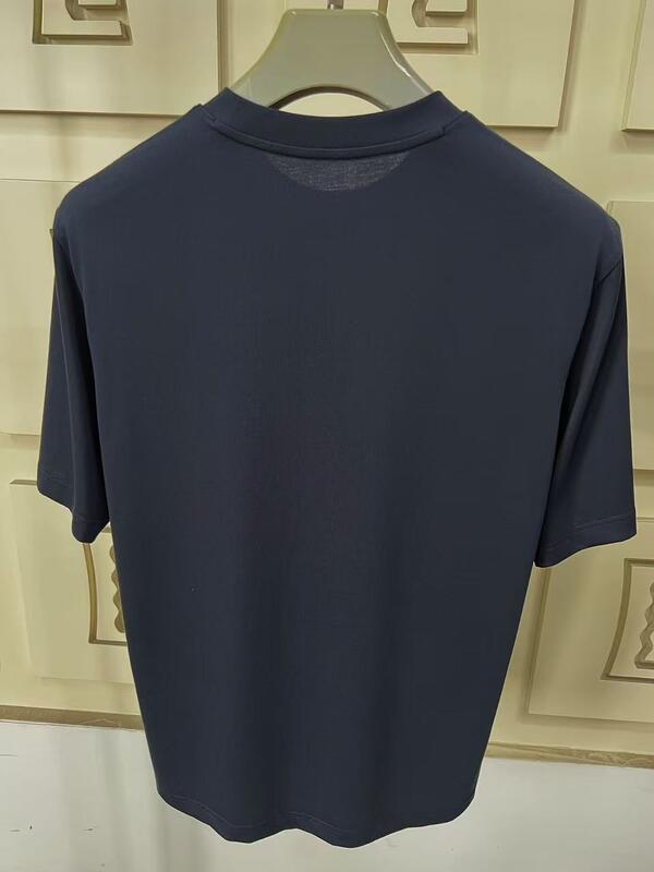 Мужская спортивная футболка из ткани Sorona с быстрым высыханием, дышащая футболка для спортзала с индивидуальной вышивкой и печатью, однотонный стиль