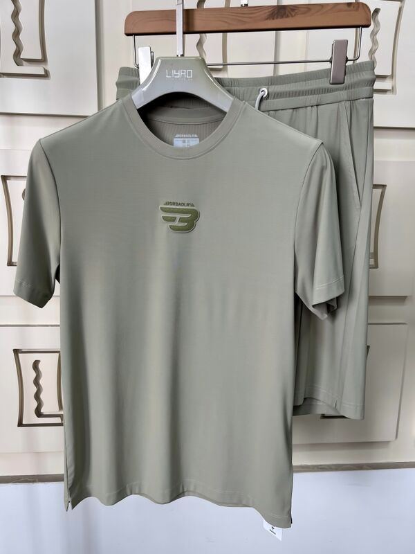 Распродажа мужских летних дышащих однотонных легких комплектов поло с короткими рукавами из полиэстера/хлопка