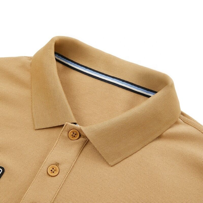 Высококачественные мужские поло с индивидуальной вышивкой и тиснением логотипа с двух сторон