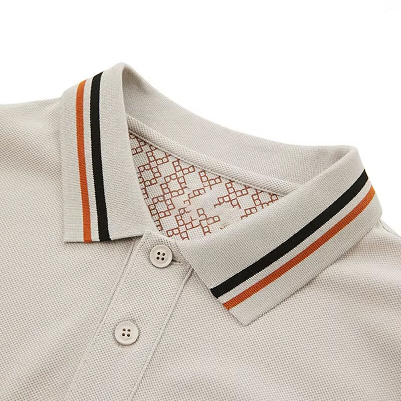 Настроенный логотип Размер ткань Быстро сухой короткорукавный полосатый футболки Поло Новейший дизайн для мужчин Напечатанный