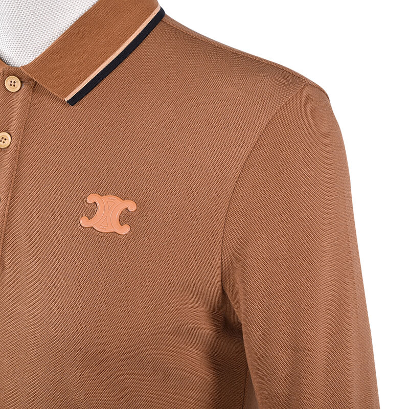 Распродажа Дизайн Антипиллинг Однотонные Новые Лонгслив Поло Контрастный Воротник Дизайн Логотип на заказ