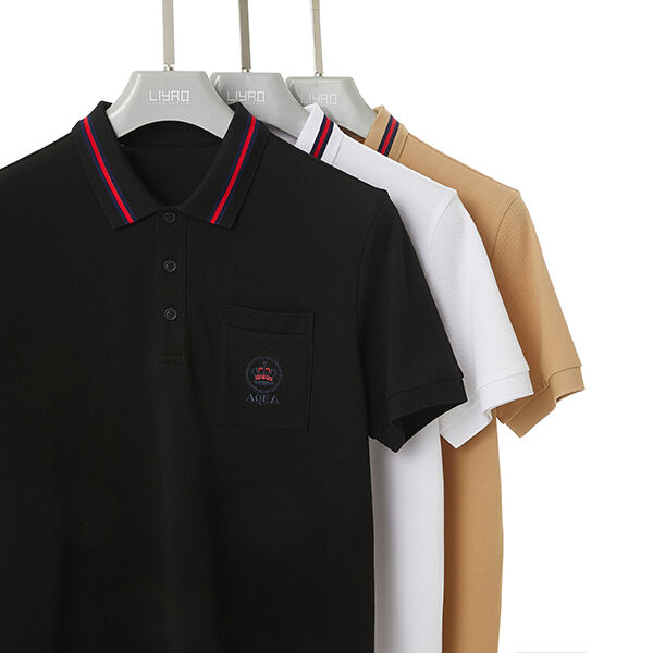 Дышащая спортивная Polo Shirt логотип на заказ короткие рукава мужские вышитые рубашки Polo Cotton