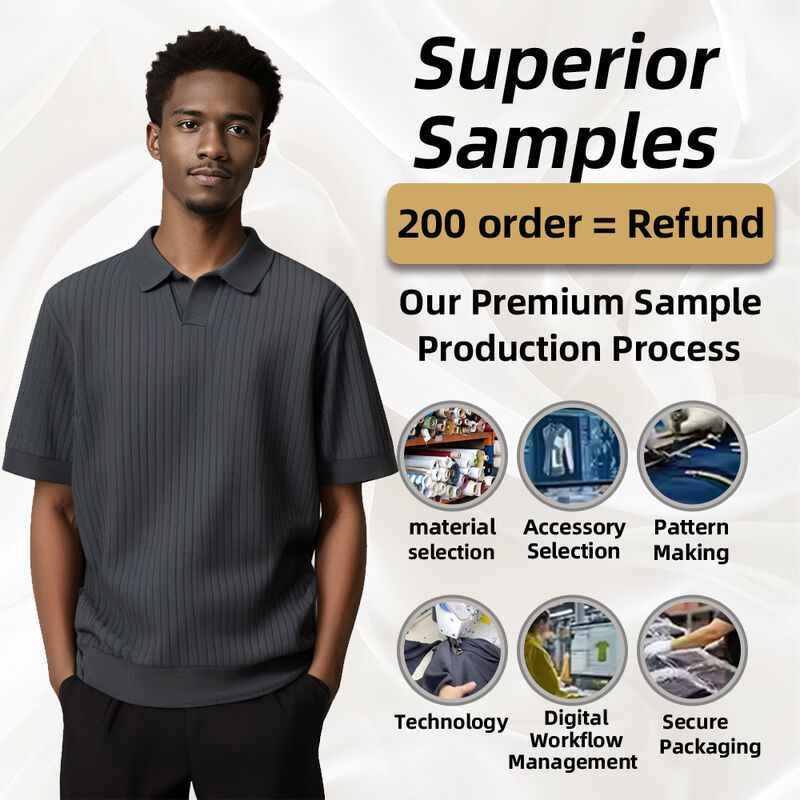 Мужской комплект с рубашкой-поло с коротким рукавом в стиле Old Money и New Trend, летний хлопковый вязаный свитер, однотонная вязаная футболка