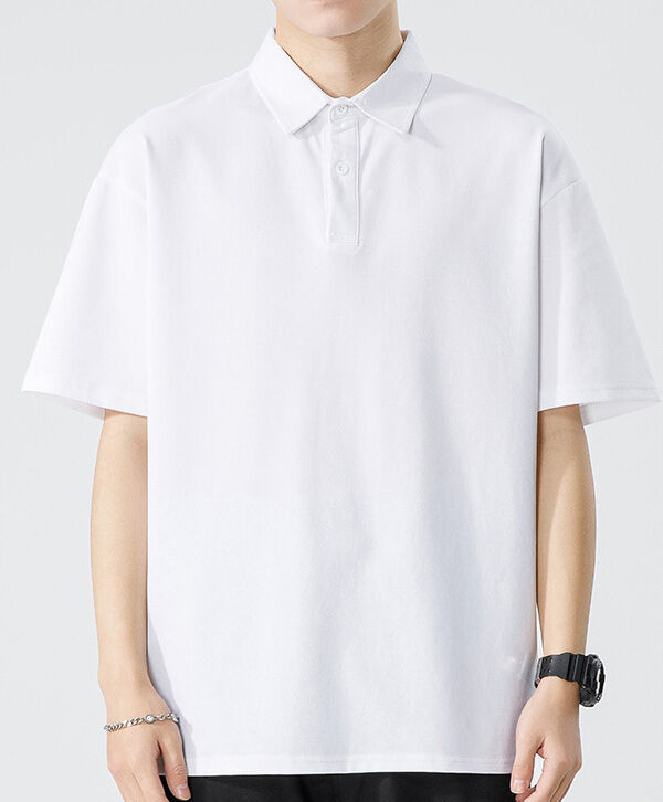 Мужская летняя рубашка-поло в гонконгском стиле, плотная, антимикробная, с эффектом охлаждения, однотонная, простая