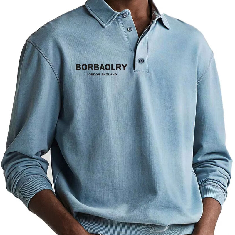 Высококачественная хлопковая футболка-поло на заказ с логотипом, однотонная, трикотажная, повседневная, оптовая продажа, быстросохнущая спортивная мужская футболка-поло с длинным рукавом